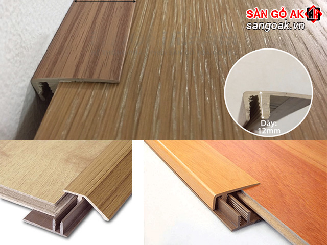 Lắp nẹp kết thúc để che khoảng cách giữa sàn và chân tường